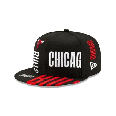 Chicago Bulls Gorra | New Era NBA Authentics Tip Off Series 59fifty Fitted Cap Mexico - Negros